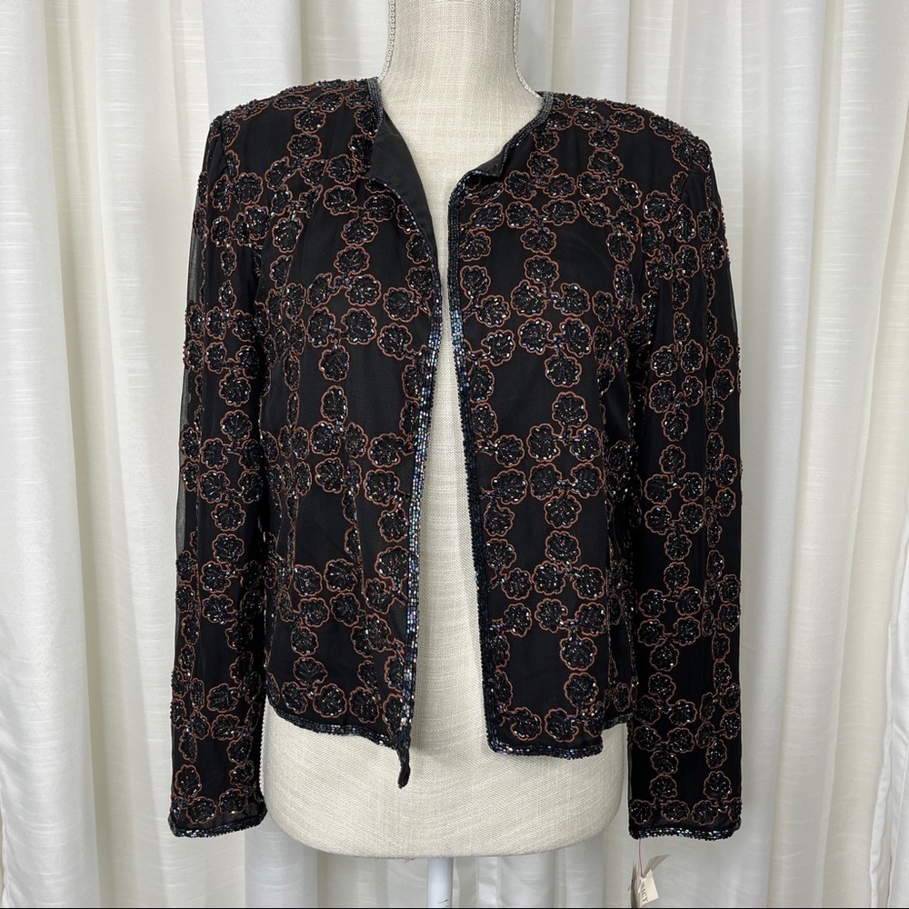 Vintage chaudry fully beaded evening jacket